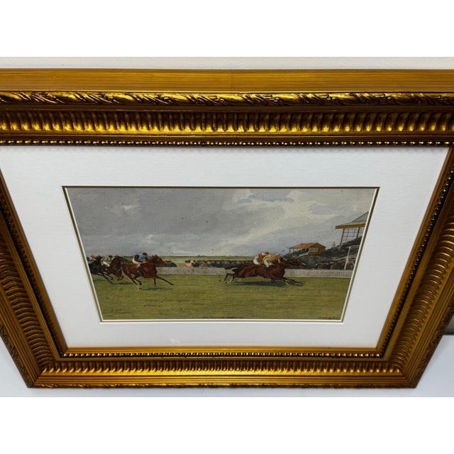 1910s Edwardian Sporting Watercolour by Isaac James Cullin (1859–1942) the 1910 Two Thousand Guineas, Newmarket Neil Gow’s Classic Victory – Signed & Dated For Sale - Image 5 of 18