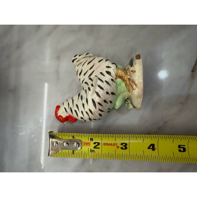 Vintage Japanese Bisque Barred Rock Hen Salt and Pepper Shakers, a Pair For Sale - Image 11 of 12