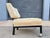 Textile Vintage Mid-Century Modern Slipper Lounge Chair, Ebonized Frame, Chrome Ball Casters, Tufted Brocade, Probber Style For Sale - Image 7 of 11