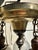 Vintage Three Light Brass Semi-Flush Mount Fixture With Vintage Shades For Sale In New York - Image 6 of 12
