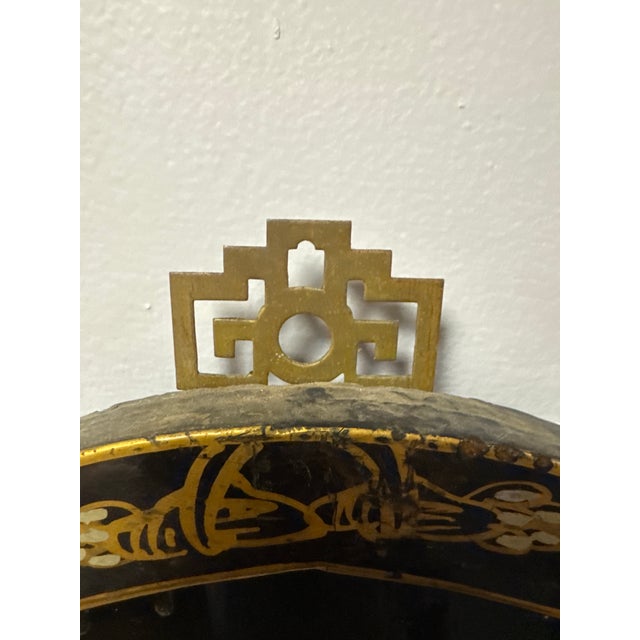 Pair of Vintage Chinese Hardstone Inlaid Black Lacquer Wall Plaques – Peacock & Floral – 36” For Sale - Image 11 of 12