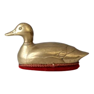 Mid Century Brass Duck Lint Brush