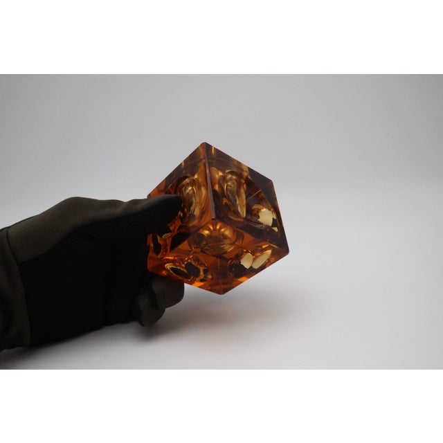 Orange Murano Glass Lighter by Antonio Imperatore, Italy, 1970 For Sale - Image 4 of 5