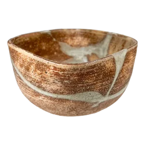 Vintage Japanese Artisan Modern Art Pottery Bowl Signed