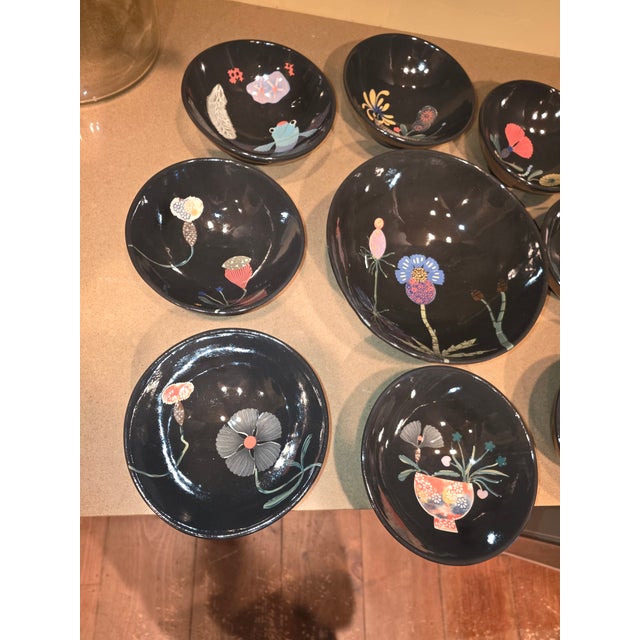 Austin Texas Art Pottery Serving Set by Sunyong Chang of Ginko Studios - Set of 9 For Sale - Image 11 of 11