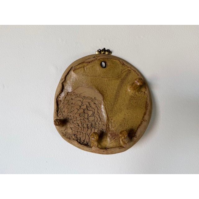 Vintage Organic Handmade Abstract Studio Pottery Wall Sculpture, Unsigned For Sale - Image 11 of 12