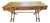 Mid Century Campaign Desk With Faux Leather Top and Brass Hardware For Sale