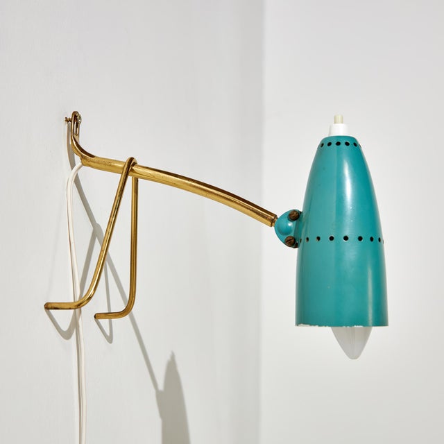 Metal Wall Lamp by Rupert Nikoll, 1950s For Sale - Image 7 of 12