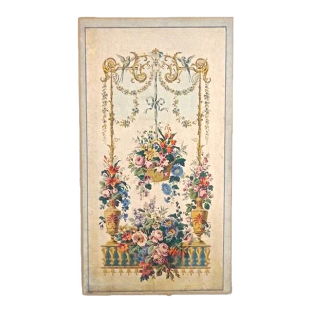 Antique Aubusson Tapestry Wall Panel For Sale