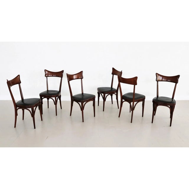 Midcentury Modern Italian Dining Chairs, 1950s, Set of 6 For Sale - Image 11 of 18
