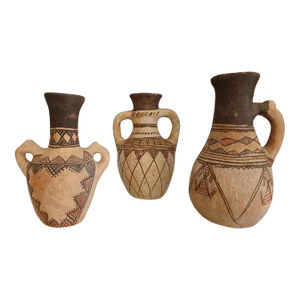 Vintage 1950's-1960's Moroccan Water Pots - Set of 3