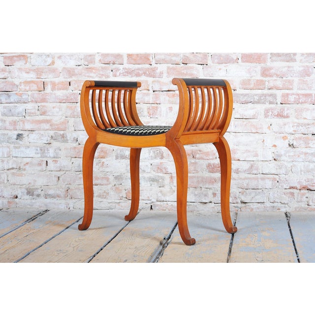 1920s Art Deco Stool in Beech, France, 1920s For Sale - Image 5 of 13