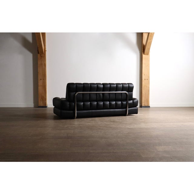 DS-85 Sofa Bed in Black Leather and Chrome from De Sede, Switzerland, 1960s For Sale - Image 10 of 13