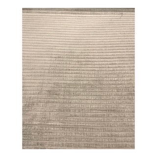 Kravet 35789.111 Modern Gray Striped Chenille Designer Fabric - 10.5 Yards For Sale