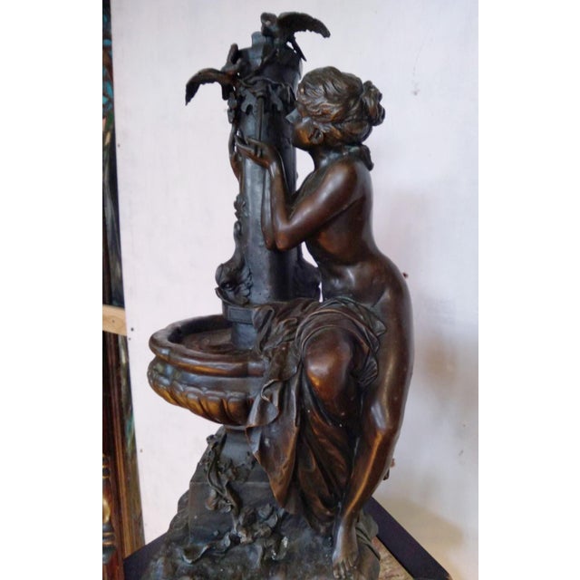Art Nouveau 19th Century French Art Nouveau Bronze Sculpture "La Source" by Mathurin Moreau For Sale - Image 3 of 6