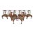 1990s Hickory White Chippendale Mahogany Dining Room Chairs - Set of 8 For Sale