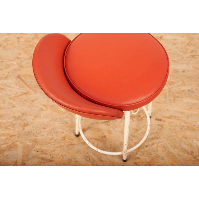 Set of White Tubular Steel Bar Chairs For Sale - Image 6 of 15