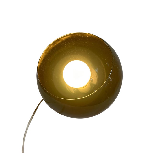 Metal 1960s Mid Century Modern Black Sparkle Powder Coat, Eyeball Pendant Lamp For Sale - Image 7 of 9