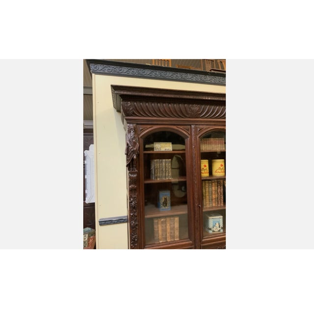 Antique Neo-Renaissance Bookcase, 1870 For Sale - Image 9 of 14