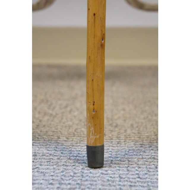 Vintage Wooden Elk Stag Horn Antler Handle Walking Stick Cane For Sale - Image 10 of 12