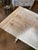 French bleached farm dining table w stretcher base. Will dismantle. 94”l x 30”w x 32”h 39-051