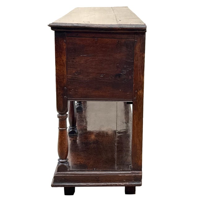 Wood Small Georgian Oak Dresser Base, 1750s For Sale - Image 7 of 14