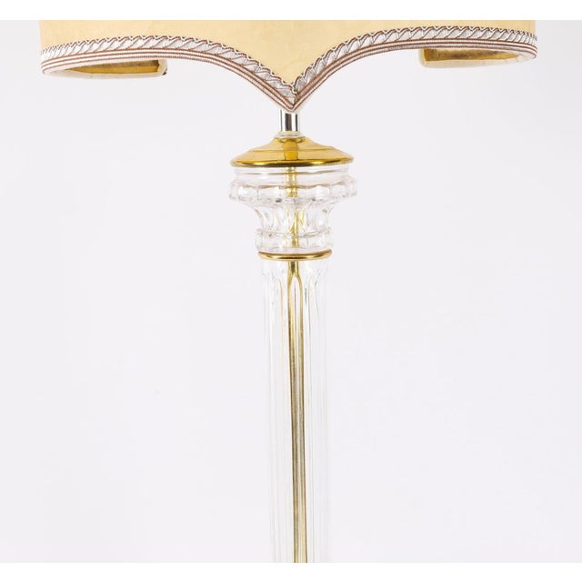 1920s Antique Art Deco Glass and Ormolu Table Lamps, 1920s, Set of 2 For Sale - Image 5 of 13