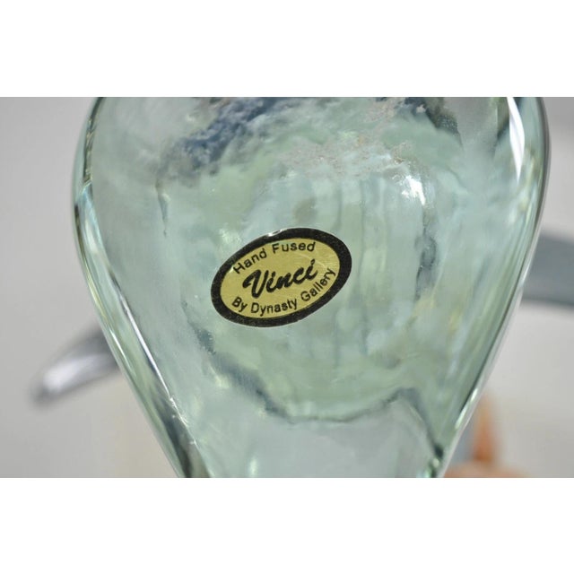 Blue Vinci by Dynasty Glass Modern Humpback Whale Sculpture For Sale - Image 8 of 11