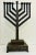 1960’s brutalist style large 9 candle menorah. Large size and heavy, made of bronze clad cast aluminum. Painted black....