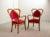 Wood Set of Mid-Century French Red Velvet Armchairs, 1950s For Sale - Image 7 of 14