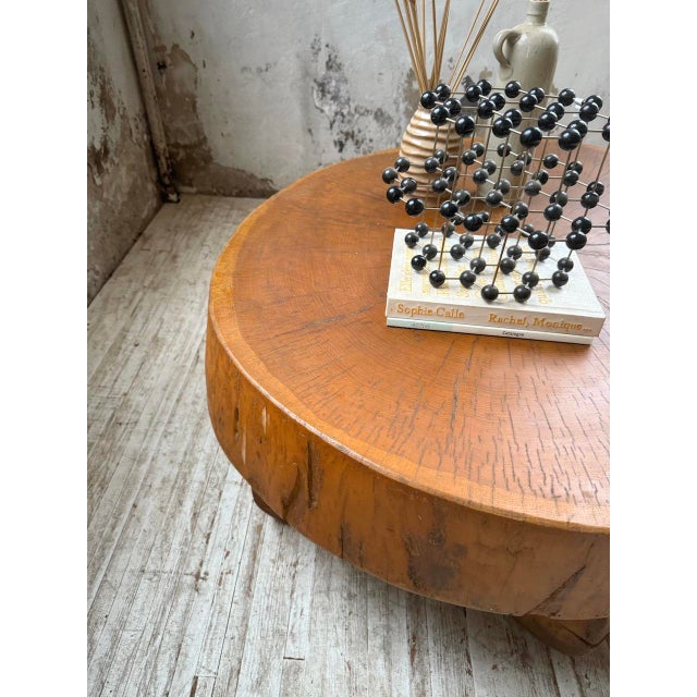Wood Brutalist Log Coffee Table, 1950s For Sale - Image 7 of 18