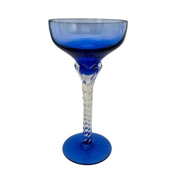 Mid 20th Century Mid 20th Century Blefeld Twist Stem Champagne Coupes - Set of 5 For Sale - Image 5 of 12