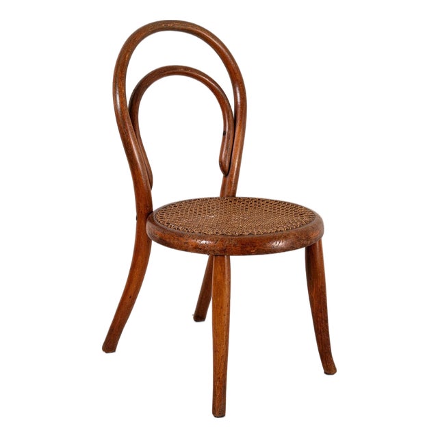 Children's Bentwood Chair With Cane Seat (C. 1930) by J&j Kohn For Sale