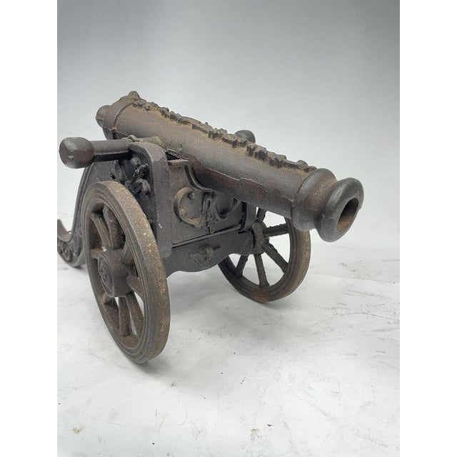 Vintage Decorative Cannon in Iron, 1940s For Sale - Image 10 of 12