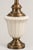 Vintage Neoclassical Cream Ceramic Urn Lamps With Pleated Ivory Shades - a Pair For Sale In Los Angeles - Image 6 of 12