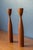Vintage pair of Danish modern teak candleholders circa 1960's. This set displays well with any modern home decor and fits...