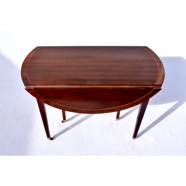 Mahogany Dining Table With Drop Leaf Option by Baker Furniture For Sale - Image 14 of 18