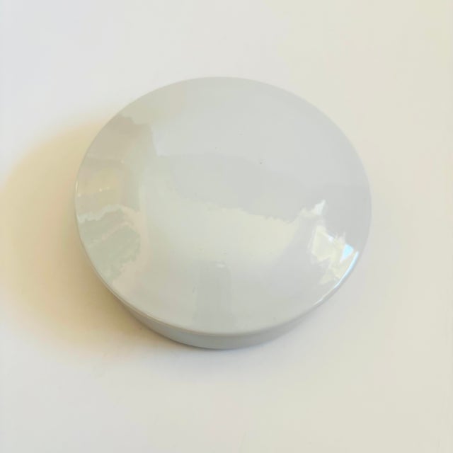 Contemporary Vintage White Ceramic Box, Made in Japan For Sale - Image 3 of 8