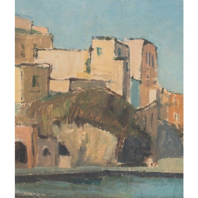 Mid 20th Century Illegibly Signed Landscape Oil on Canvas Board For Sale - Image 5 of 9