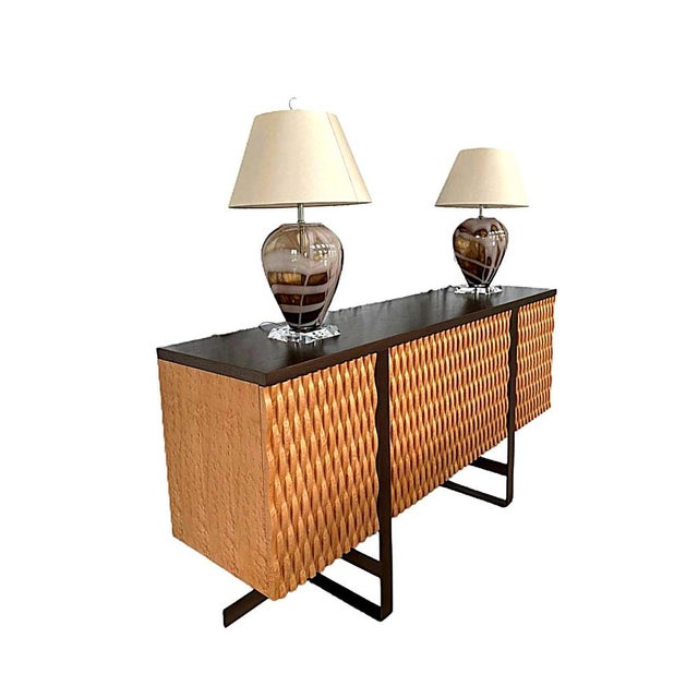 Woven-Front Sideboard by Jean-Rémy Couradette, France, 2002 For Sale - Image 6 of 7