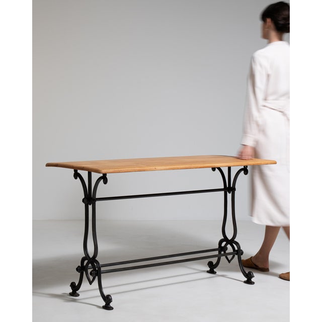 Cast Iron Bistro Table, Antique, France, Early 20th Century For Sale - Image 10 of 12