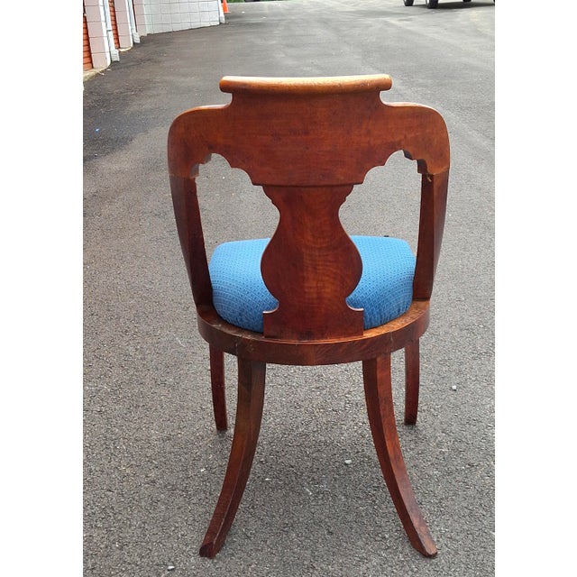 American Empire Boston Mahogany Girandole Chair, Circa 1860s For Sale - Image 10 of 12