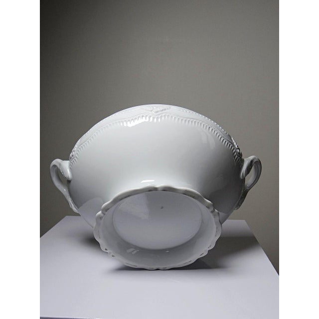 White Porcelain Soup or Vegetable Dish attributed Barnardaud for Limoges, 1950s For Sale - Image 14 of 15