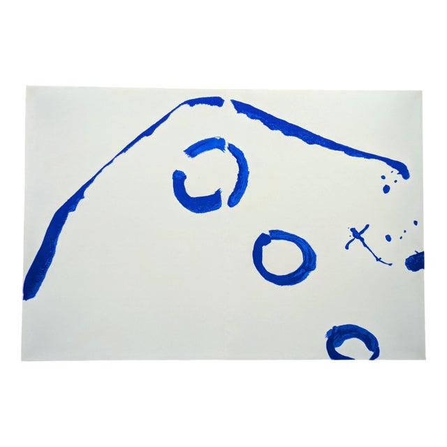 Pierre Tal Coat, Abstraction in Blue, Original Lithograph, 1962 For Sale
