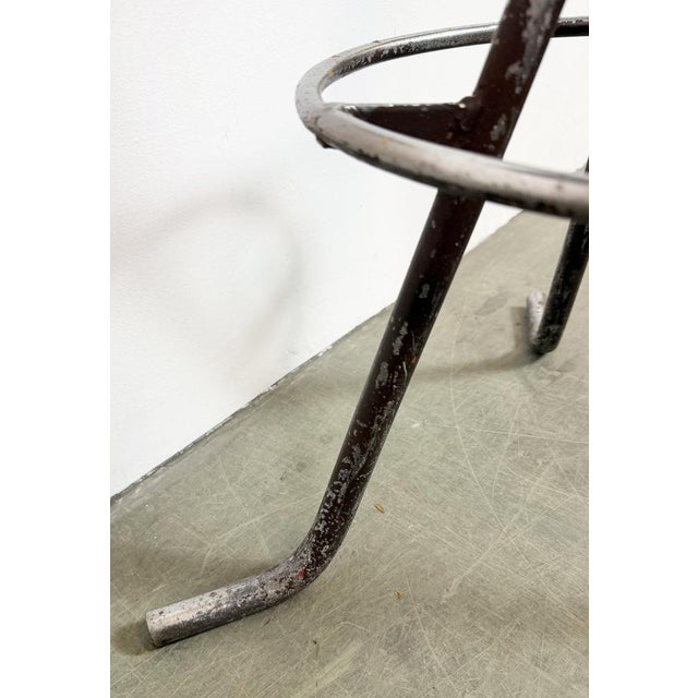 Industrial Grey Workshop Stool, 1960s For Sale - Image 13 of 18