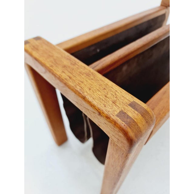Wood Mid-Century Danish Teak Magazine Rack by Salling Stolefabrik, 1960s For Sale - Image 7 of 11
