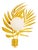 Steel Palm Sconce in Gold by Oggetti For Sale