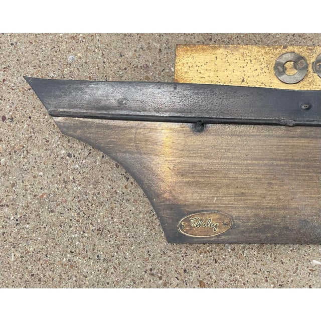 Brass Vintage Brutalist Jere Style Ship Wall Art For Sale - Image 8 of 10