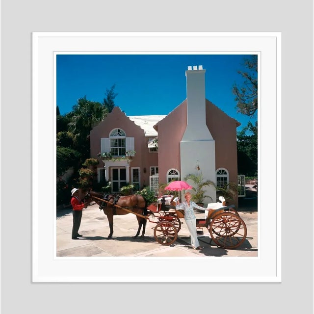 Modern Carriage Awaits 1977 by Slim Aarons Framed C-Print For Sale - Image 3 of 3