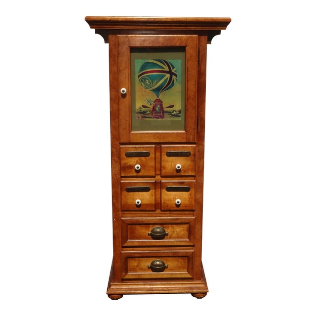 Vintage French Country Storage Cabinet ~ 4 Drawers & Cabinet W Shelves Dresser For Sale